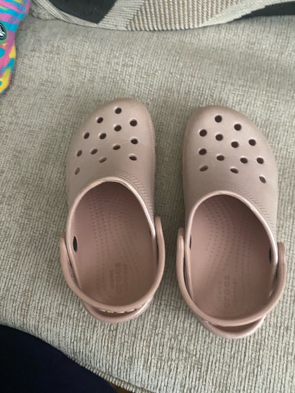 CROCS Kids Clog in Rose Gold Metallic